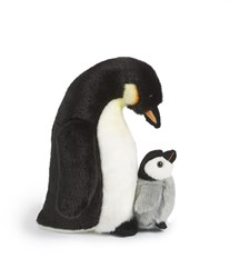 Living Nature peluche pingouin avec bébé - jouet en peluche