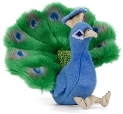 Living Nature peluche paon jouet réaliste doux