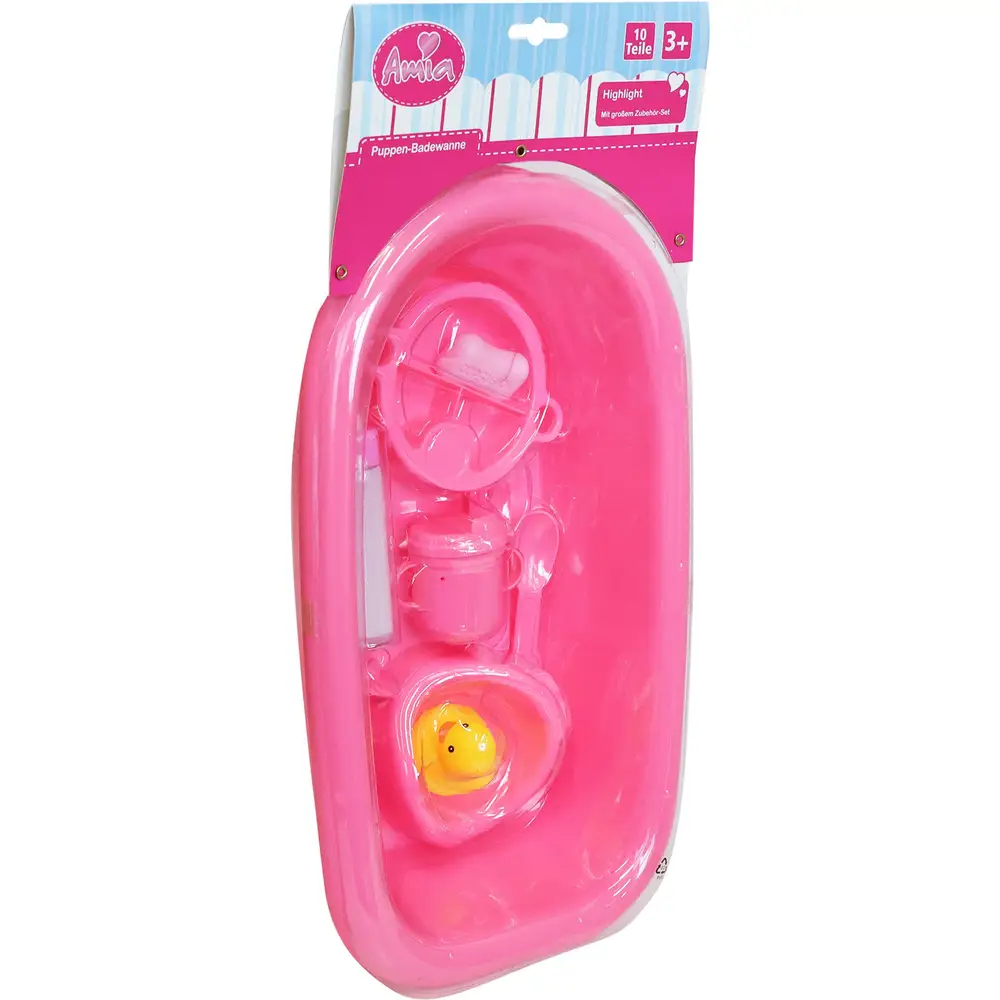 Amia set de bain pour poupées avec accessoires - jouet baignoire poupée