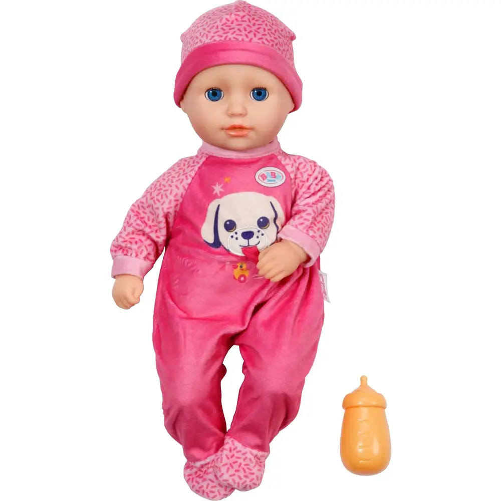 BABY born poupée bébé Anna Pink 36cm avec yeux dormeurs et biberon