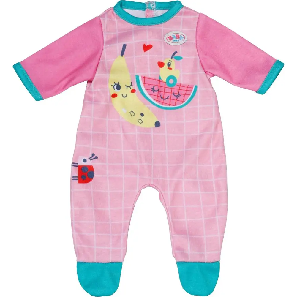 BABY born grenouillère poupée rose 36 cm avec imprimé mignon et détails bleus