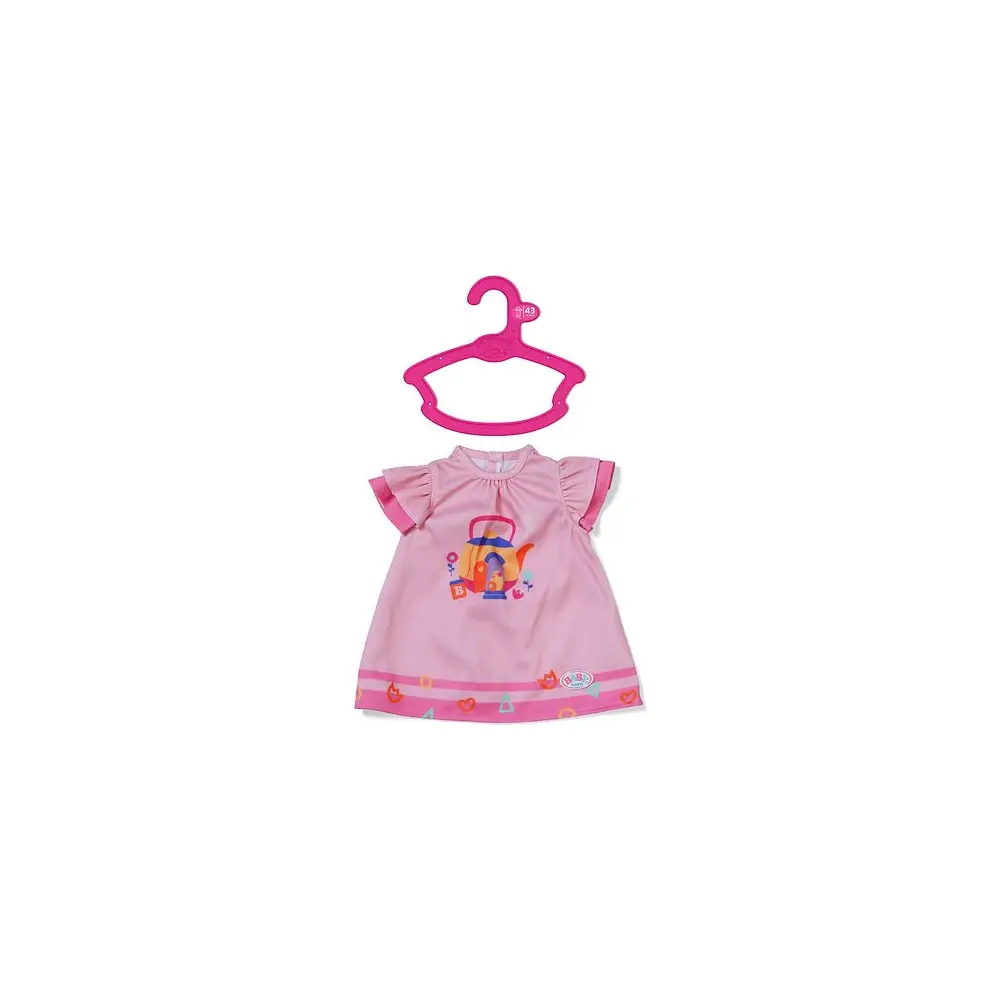 BABY born robe de poupée l'heure du thé 43cm accessoire coloré