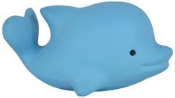 Tikiri : MON PREMIER ANIMAL / DOLFINE 6cm, en caoutchouc naturel, avec clochette, avec étiquette à suspendre, 0+