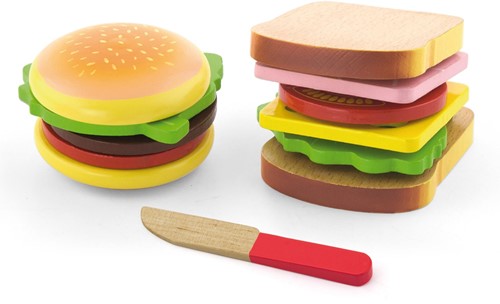 Viga Toys Hamburger et sandwich. +18 mois