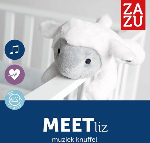 Zazu peluche mouton battement de cœur Liz avec capteur de pleurs et musique-2