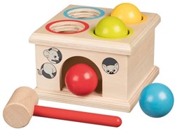 Goki jeu de banc à marteler en bois - Attrape la souris - jeu d'adresse