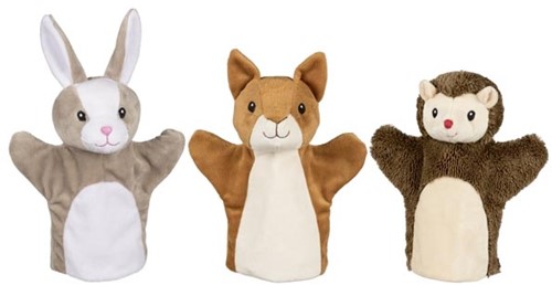 Goki Marionnettes écureuil, lapin ou hérisson (1 pièce)