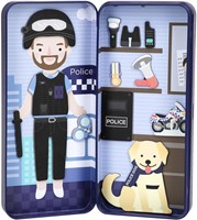 Mieredu boîte à puzzle magnétique police - jouet éducatif enfants-2