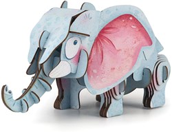 Mieredu puzzle 3D éléphant d'Afrique jouet éducatif carton safari