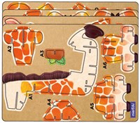 Mieredu jouet puzzle 3D girafe - kit de construction éducatif en carton-2