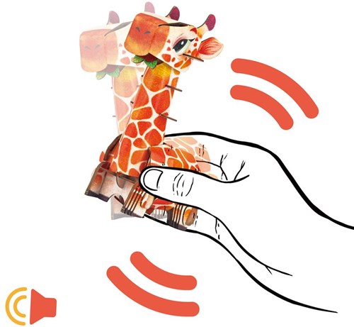 Mieredu jouet puzzle 3D girafe - kit de construction éducatif en carton-3