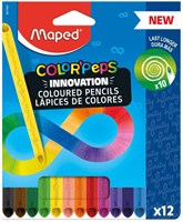 Quantore crayons de couleur set 12 couleurs - Maped Color Peps Infinity ergonomique