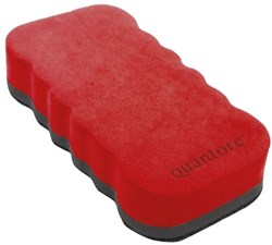 Quantore effaceur magnétique rouge pour tableaux blancs et bureau