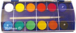 Quantore boîte d'aquarelle peinture 12 couleurs avec pinceau assorties