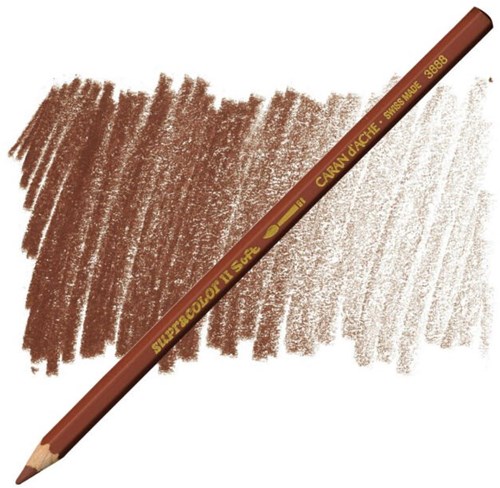 Caran d'Ache crayon aquarelle jouet - crayon couleur sienne brûlée-2