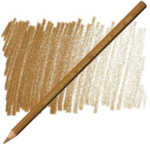 Caran d'Ache crayon aquarelle jouet ocre brun pour enfants et adultes-2