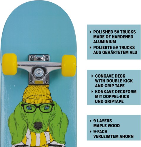 Schildkröt skateboard débutant vert 31 pouces double kick grip-2