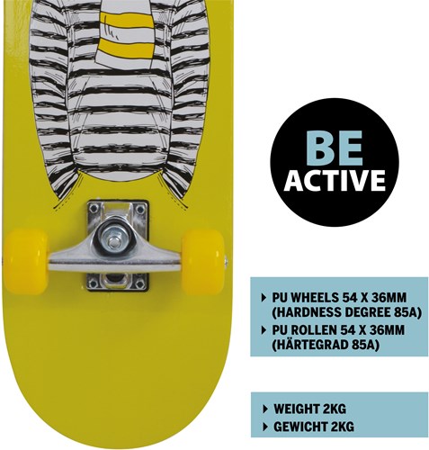 Schildkröt skateboard débutant vert 31 pouces double kick grip-3