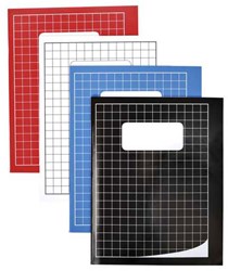 Quantore cahier à carreaux 10mm 80 pages cahier scolaire coloré