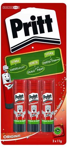 Quantore bâton de colle enfant 3 pièces - colle forte pour loisirs créatifs