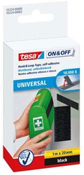Quantore bande auto-agrippante noire autocollante 1m x 20mm pour fixation
