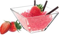 Bol de service en verre carré transparent 10cm - parfait pour les snacks