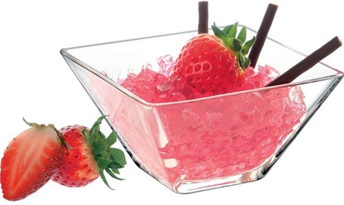 Bol de service en verre carré transparent 10cm - parfait pour les snacks