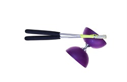 Diabolo en caoutchouc Acrobat avec bâtons en aluminium - violet