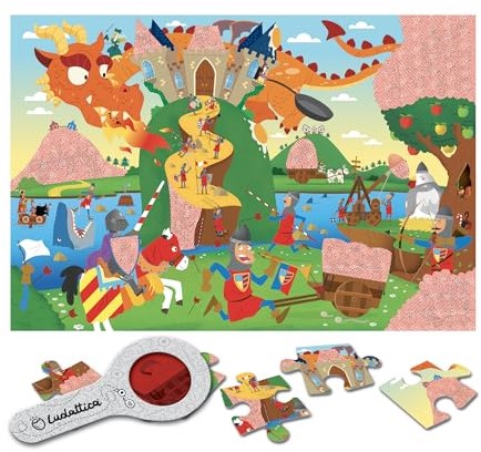 Ludattica puzzle château - jeu éducatif enfants 24 pièces carton-2