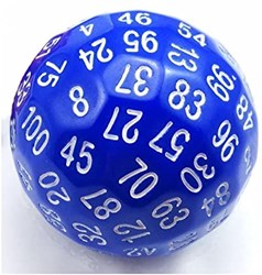 Foam Brain Games dé 45mm D100 bleu jouet éducatif