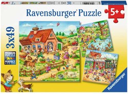 Ravensburger puzzle pour enfants Vacances rurales - 3 x 49 pièces