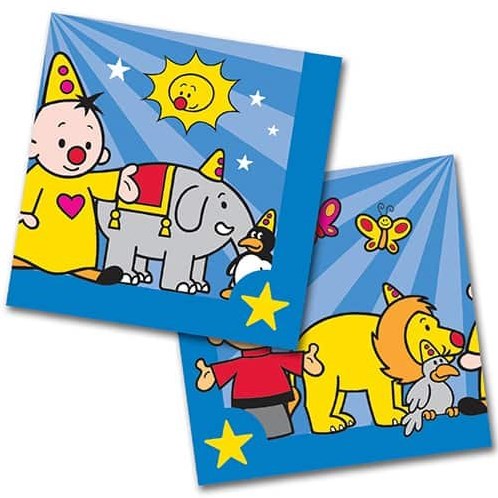 Folat serviettes Bumba - Serviettes fête enfant 20 pièces bleu