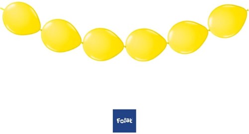 Folat ballons à nouer jaunes - Guirlande de ballons 3 mètres - 8 pièces-2