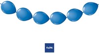 Folat - Ballons à nouer bleus 8 pièces guirlande décoration 3 mètres-2