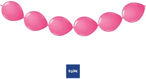 Folat ballons à nouer magenta - Set de 8 ballons - Guirlande 3 mètres-2