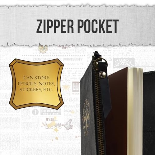 Harry Potter carnet A5 zip pocket - plaisir d'écriture magique-3