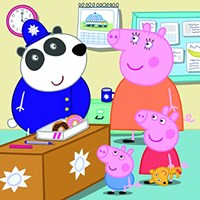 Dino Peppa Pig coffret puzzle - 3 puzzles en carton de 55 pièces-3