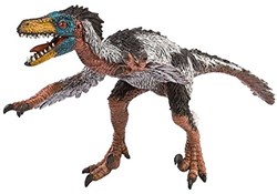 Bullyland figurine dinosaure Vélociraptor ligne musée gris 22 cm
