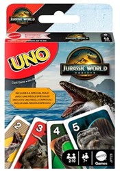 Mattel UNO jeu de cartes Jurassic World Rebirth - jeu familial avec dinosaures