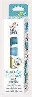 Haku Yoka crayons de cire en forme de gland - set de 6 crayons colorés