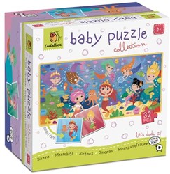 Ludattica jeu éducatif puzzle bébé sirènes carton 32 pièces
