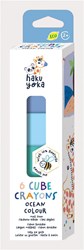 Haku Yoka crayons de cire forme bloc - set de 6 crayons multicolores