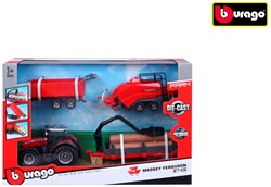 Bburago tracteur Massey Ferguson jouet avec 3 remorques à friction