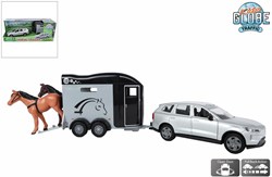 Kids GLOBE voiture jouet Volvo avec remorque 28cm gris plastique