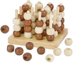 Goki jeu de stratégie en bois Tic Tac Toe 3D - jouet éducatif