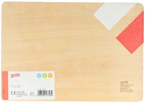 Goki puzzle en bois docteur - jouet éducatif 9 pièces-3