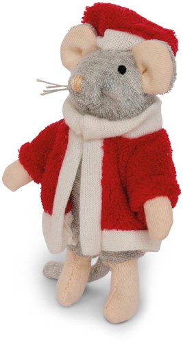 Het Muizenhuis peluche Père Noël - poupée douce 12 cm - cadeau de Noël-2