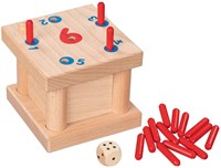 Goki jeu de dés en bois Tricky 6 jeu de famille - jeu de plateau-2