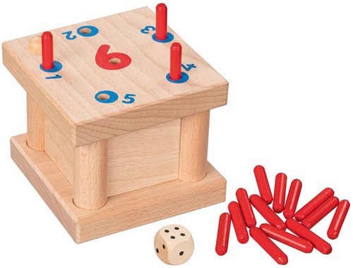 Goki jeu de dés en bois Tricky 6 jeu de famille - jeu de plateau-2