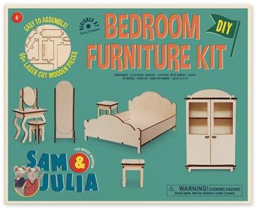 Het Muizenhuis ensemble de meubles de chambre - accessoires maison de poupée carton-3
